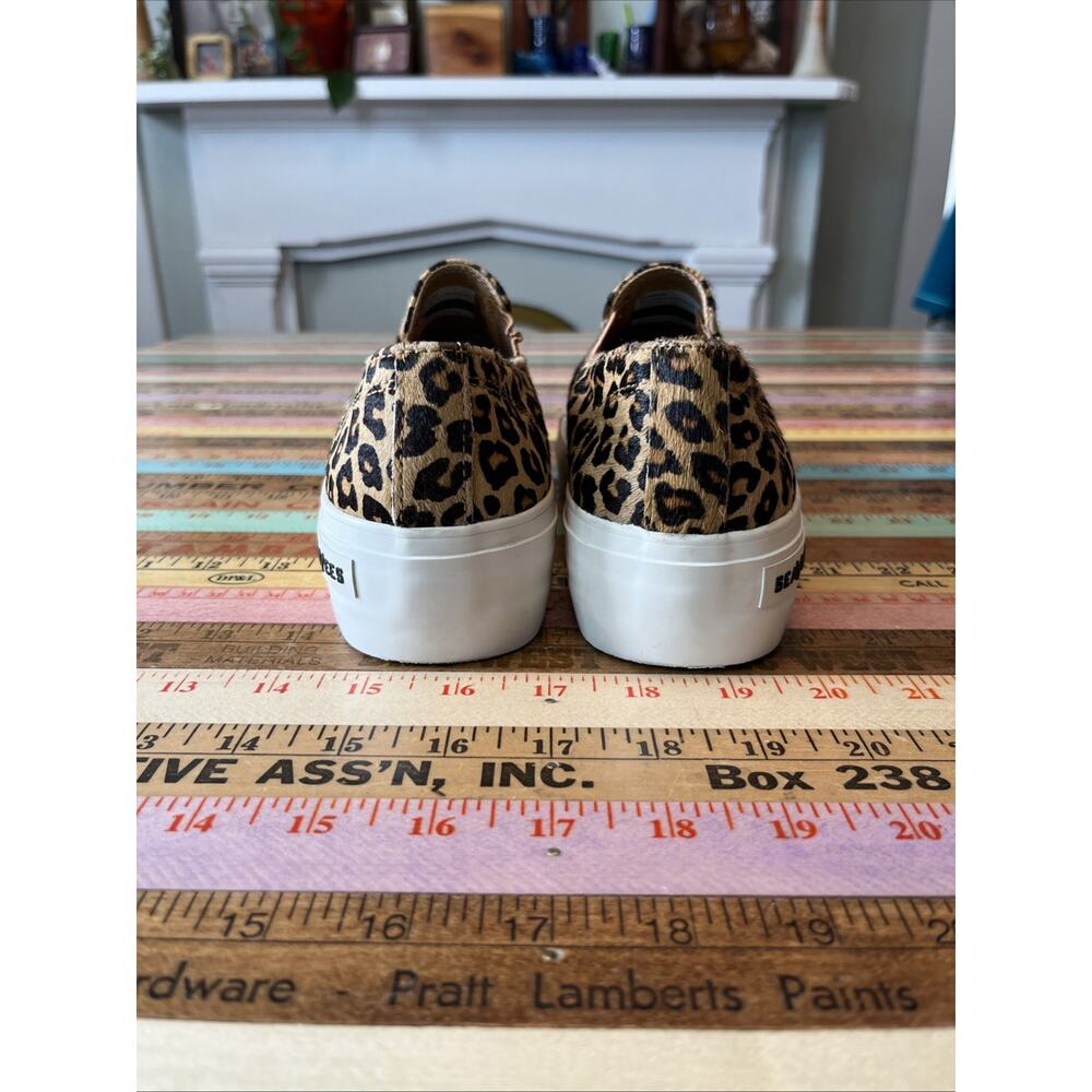 $130 SEAVEES Sz 7 Sneakers Baja Platform Mulholland Leopard Cowhide Leather Boho - Picture 10 of 14
